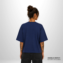 Camiseta Boxy Pionera Azul Marinho