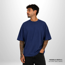 Camiseta Boxy Pionera Azul Marinho