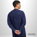 Camiseta Manga Longa Pionera Azul Estonado