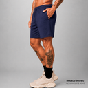 Shorts Masculino Poliamida com Zíper Azul Marinho