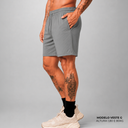Shorts Masculino Poliamida com Zíper Cinza Escuro
