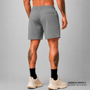 Shorts Masculino Poliamida com Zíper Cinza Escuro
