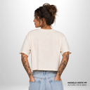 Cropped Oversized Suedine Off White