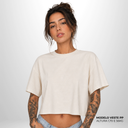 Cropped Oversized Suedine Off White