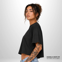 Cropped Oversized Suedine Preto