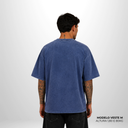 Camiseta Oversized Pionera Azul Envelhecido