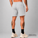 Shorts Masculino Poliamida com Zíper Cinza Claro