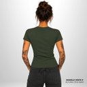 Baby Look Pionera Lisa Verde Militar