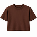 Cropped Oversized Suedine Pionera Marrom