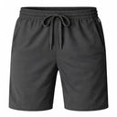 Shorts Masculino Poliamida com Zíper Cinza Escuro