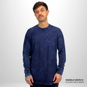 Camiseta Manga Longa Pionera Azul Estonado
