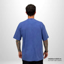 Camiseta Oversized Pionera Azul Envelhecido