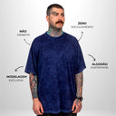 Camiseta Oversized Pionera Azul Estonado