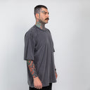 Camiseta Oversized Pionera Cinza Envelhecido