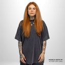 Camiseta Oversized Pionera Cinza Envelhecido