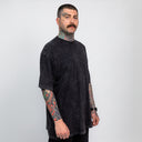Camiseta Oversized Pionera Preto Estonado