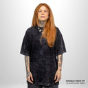 Camiseta Oversized Pionera Preto Estonado