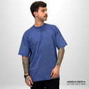 Camiseta Oversized Pionera Azul Envelhecido