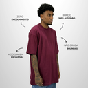 Camiseta Oversized Pionera Bordô